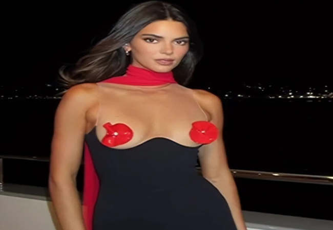 Kendall Jenner: Çıplak bir elbiseyle Cannes'te havasını attı