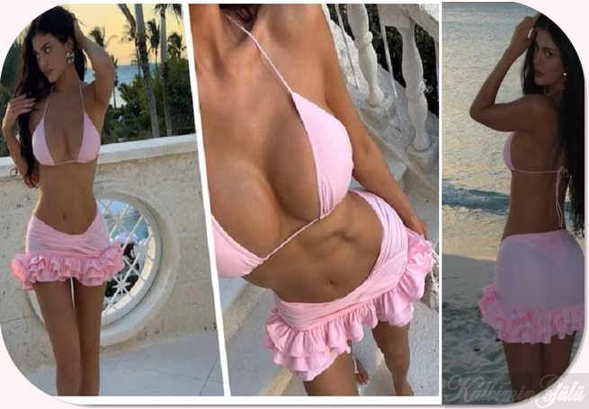 Kylie Jenner, Ada Cennetini Bile Büyülüyor! Bakan bir daha Bakıyor.