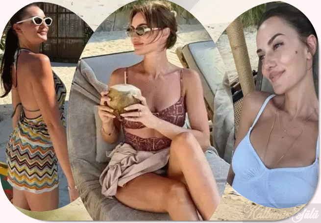 Fahriye Evcen güneşin ve denizin tadını çıkardı..