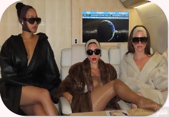 Kim Kardashian: Reality şov yıldızı uçakta çıplak poz verdi