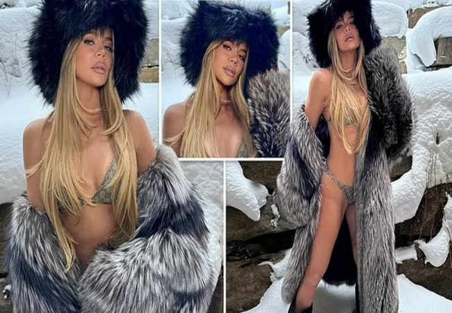 Kardashian muhteşem kar fotoğrafı ile bastığı karlar hemen eriyor : Magazin Haberleri!