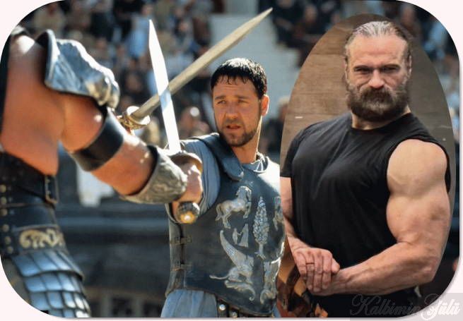 Gladyatör: Russell Crowe, 62 yaşında şişkin kaslarıyla mest ediyor..