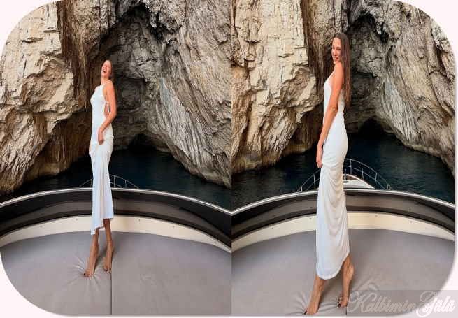 Serenay Sarıkaya tatilinin tadını çıkardı ve lüks bir yatta bikiniyle poz verdi..