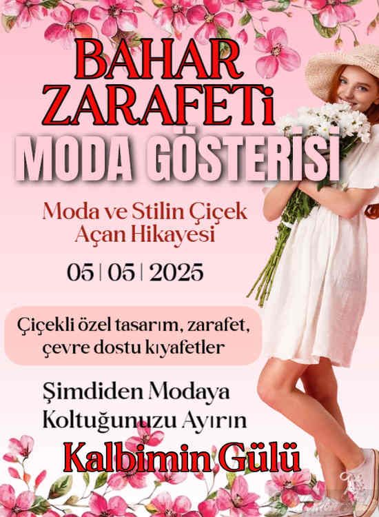 Bahardan gelen moda gösterisi.
