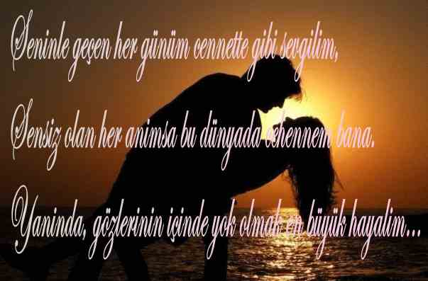 Sevgiliye siirli ekartlar.