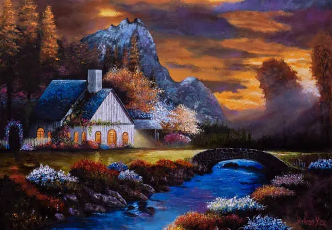 Dağ manzarasi ekarti.