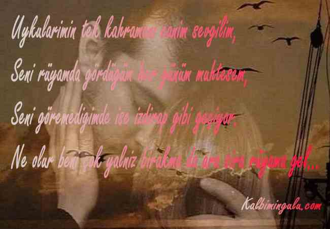 Sevgiliye siirli ekartlar.