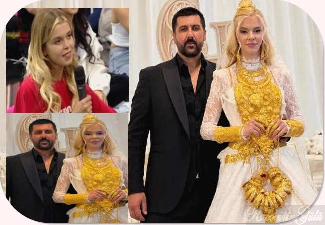 Gelin, 10 kilo mücevherlerle boy gösterisi yaparken, gözaltına alındı.
