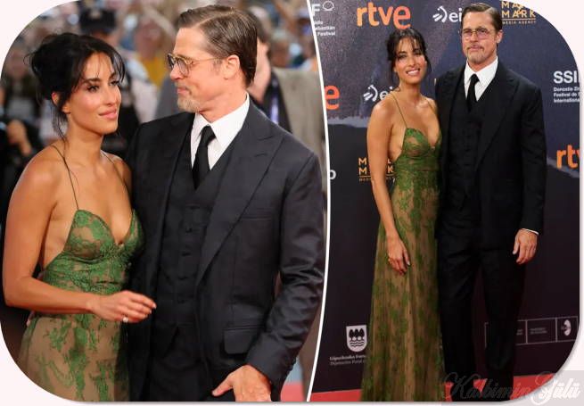 Brad Pitt ve Ines de Ramon kırmızı halıda sırılsıklam aşık.