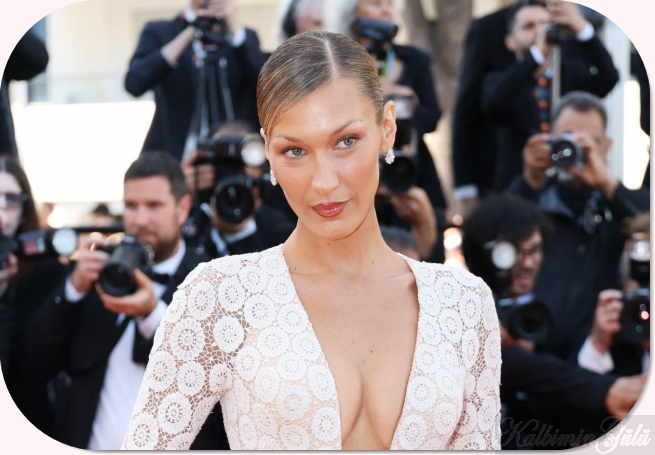 Bella Hadid Cannes’da Jane Birkin’ın Elbisesinin aynısını giydi.