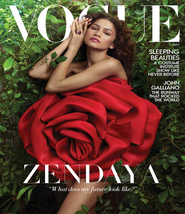 Wow duvaklı özel dikim gelinlik: Daniel Roseberry imzalı yeni “Vogue”da Zendaya