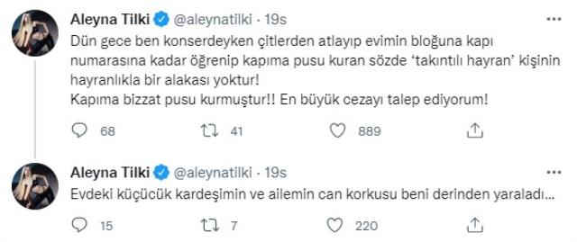 Aleyna Tilki'nin saplantılı hayranı evine girmeye çalıştı. Magazin Haberleri