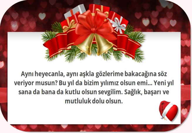 “Yeni yılın kutlu olsun içinden geçen ne varsa umarım bir şekilde yolunu bulur”.