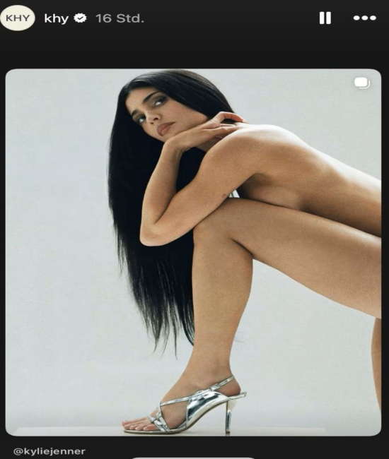 Kylie Jenner, yeni ayakkabı iş birliğini cesur bir pozla tanıtıyor..